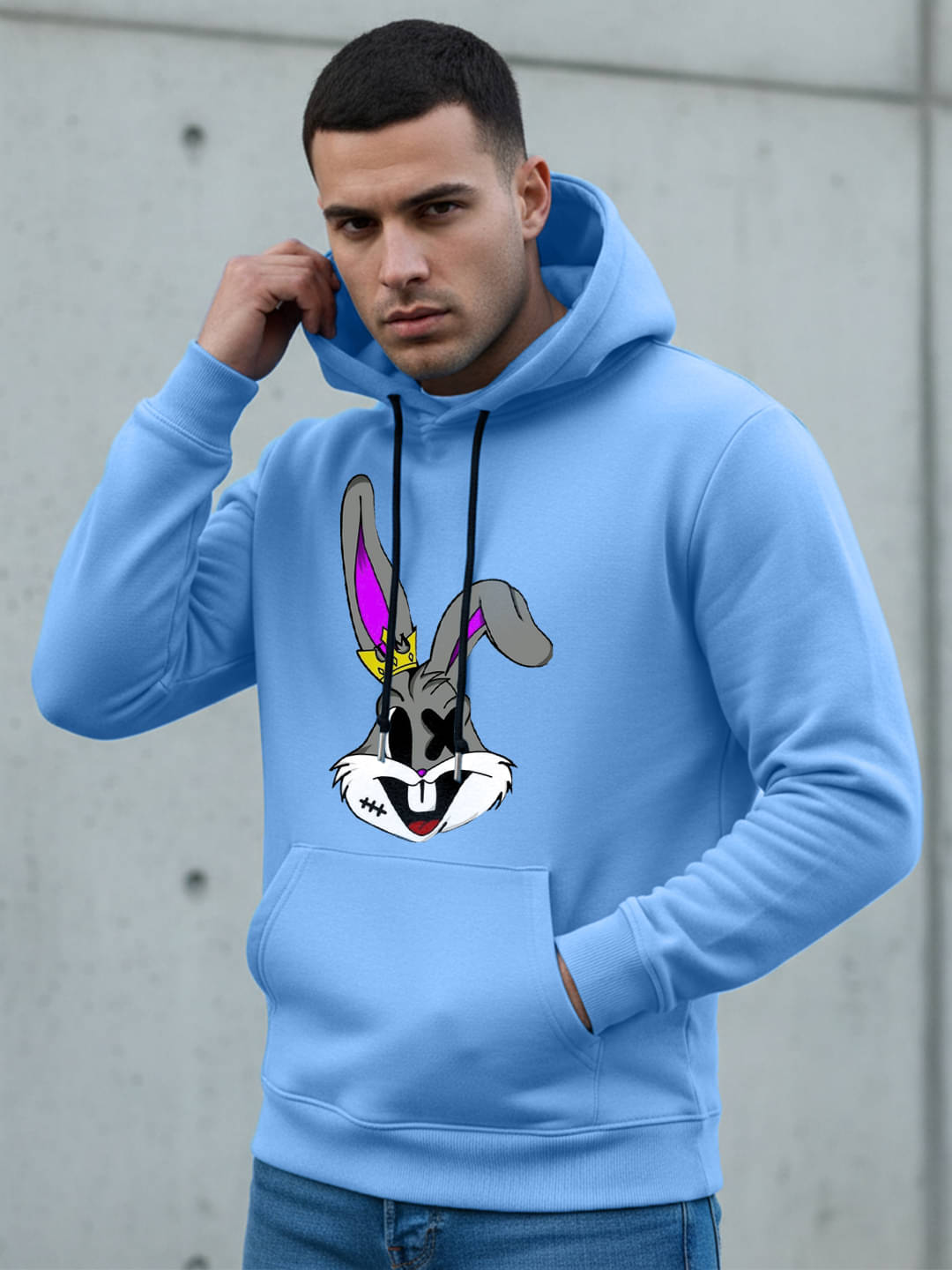 Kanhuzzz Fleece Hooded Men's Sweatshirt - Blue ( Pack of 1 )     			Kanhuzzz Fleece Hooded Men's Sweatshirt - Blue ( Pack of 1 )