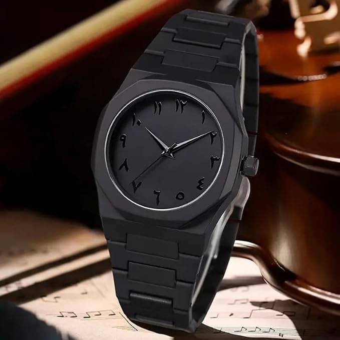     			Metspot Black Stainless Steel Analog Men's Watch