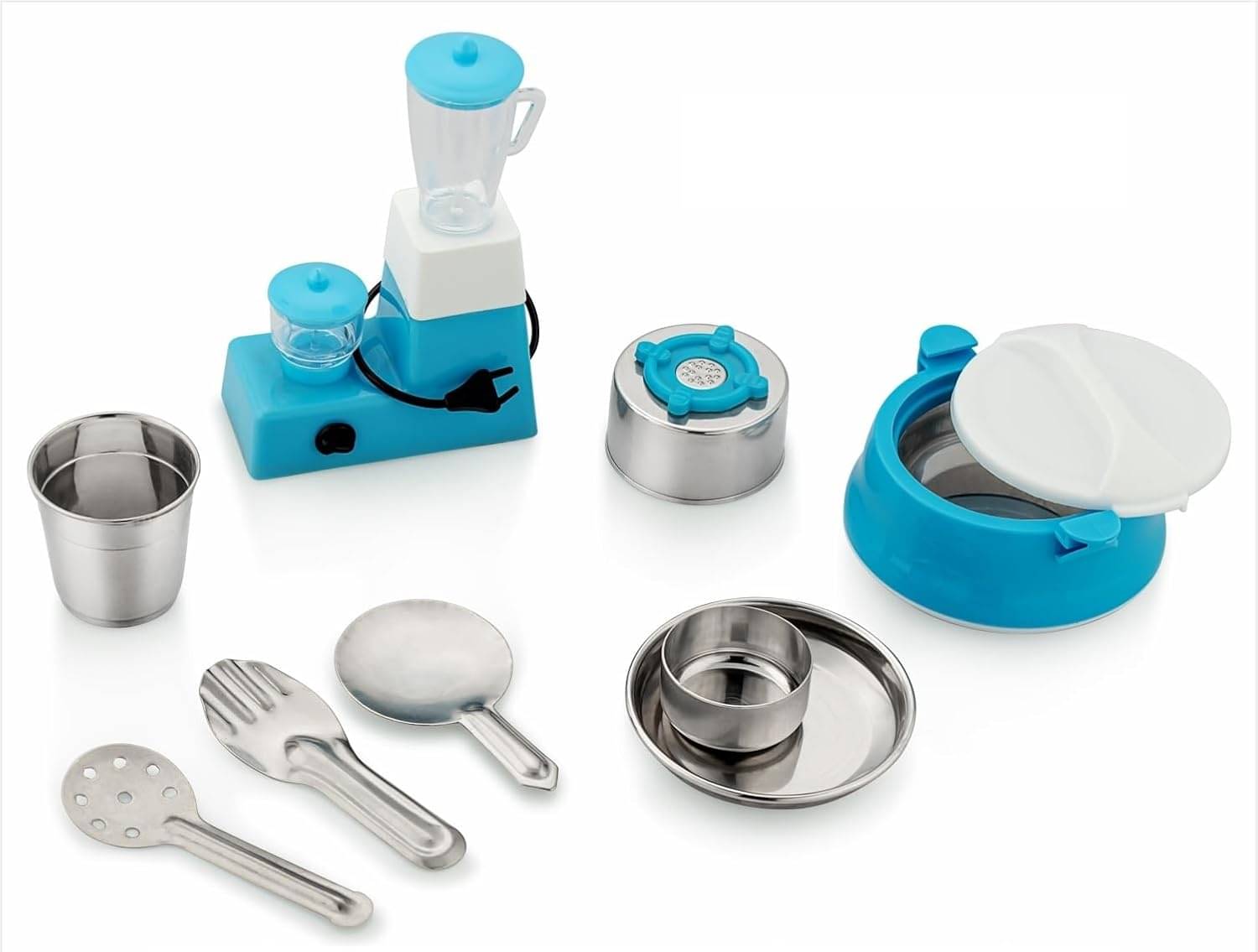 Mini Chef’s Stainless Steel Complete Kitchen Play Set for Kids 3Y+ | Durable & Realistic Pretend Play Cooking Toy (Multicolor)     			Mini Chef’s Stainless Steel Complete Kitchen Play Set for Kids 3Y+ | Durable & Realistic Pretend Play Cooking Toy (Multicolor)