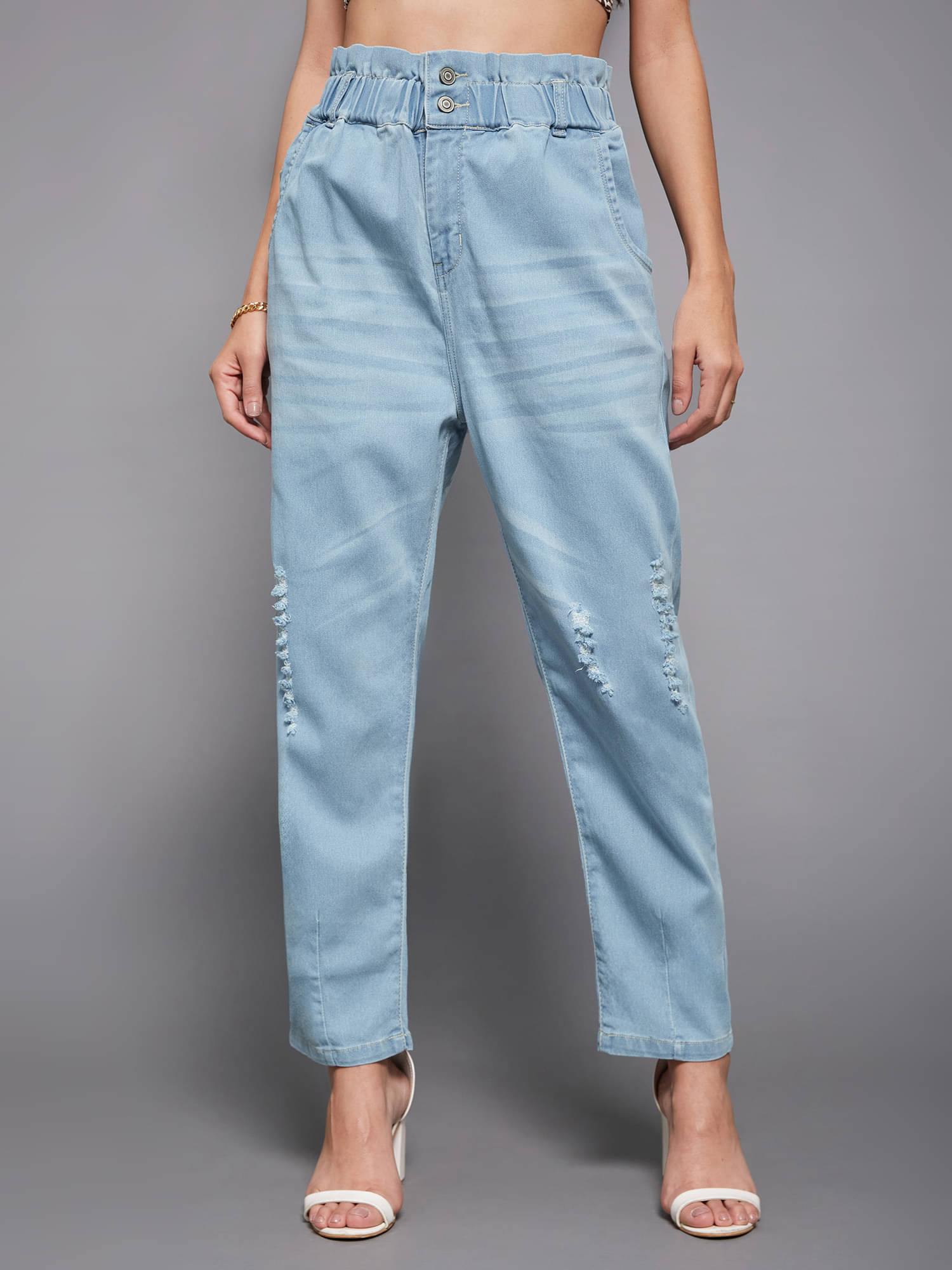    			Miss Chase Women's Regular Fit High-Rise Jeans ( Blue )