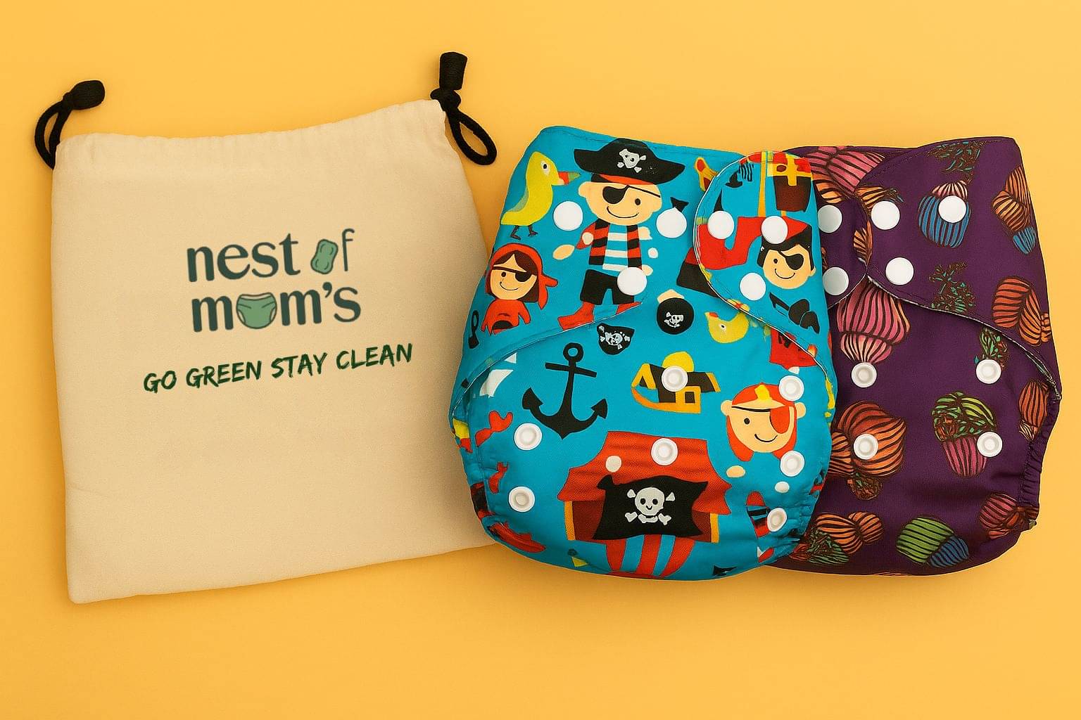 Nest of moms Reusable Cloth Nappy ( Pack of 1 ) Nest of moms Reusable Cloth Nappy ( Pack of 1 )
