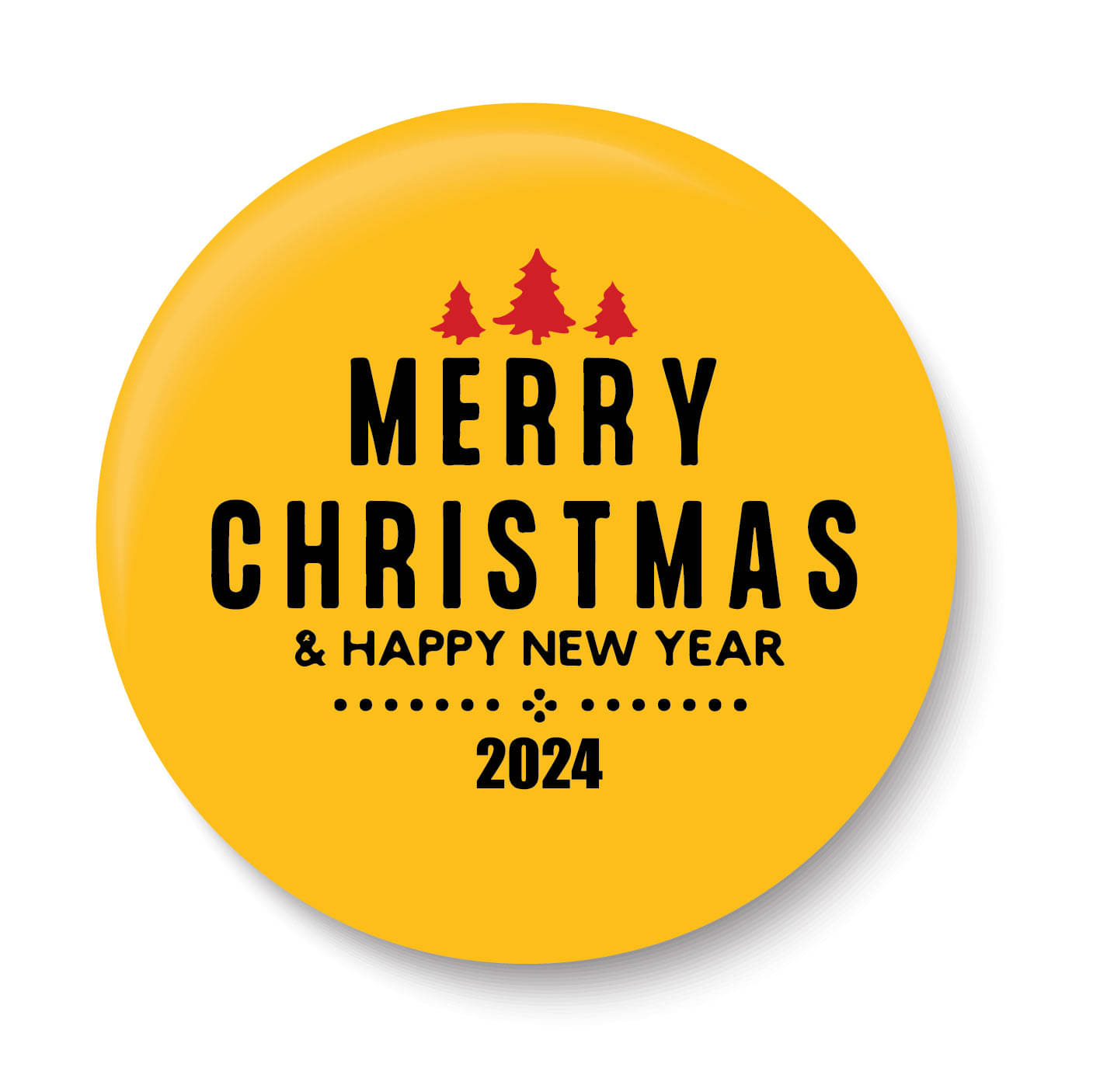     			PEACOCKRIDE Christmas I Merry Christmas & Happy New Year 2024 I Jesus Christ I Pin Badge (Multicolor, Plastic, 44mm)