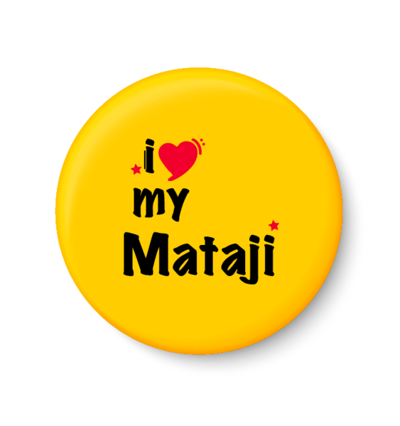     			PEACOCKRIDE I Love My MATAJI I Mothers Day Gift Pin Badge (Multicolor, Plastic, 44mm)