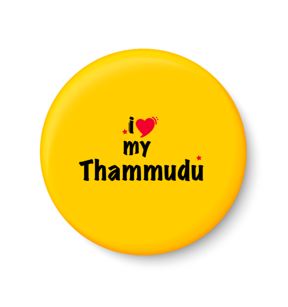     			PEACOCKRIDE I Love My Thammudu Pin Badge (Multicolor, Plastic, 44mm)