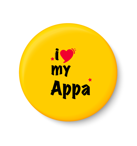    			PEACOCKRIDE I love-my-appa-i-fathers-day-gift-i-my-dad-i-Pin Badge (Multicolor, Plastic, 44mm)