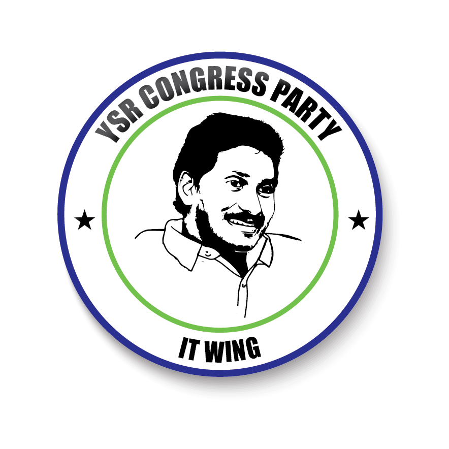     			PEACOCKRIDE IT Wing I Jagan Mohan Reddy I YSR Congress I Pin Badge (Multicolor, Plastic, 44mm)