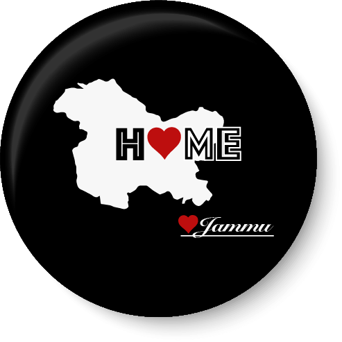     			PEACOCKRIDE Jammu Kashmir Home Love Pin-Badge (Multicolor, Plastic, 44mm)