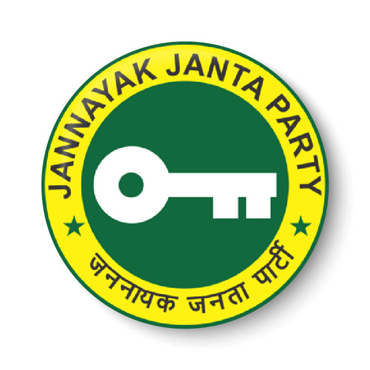     			PEACOCKRIDE Jannayak Janta Party I Dushyant Chautala I JJP I Pin Badge (Multicolor, Plastic, 44mm)
