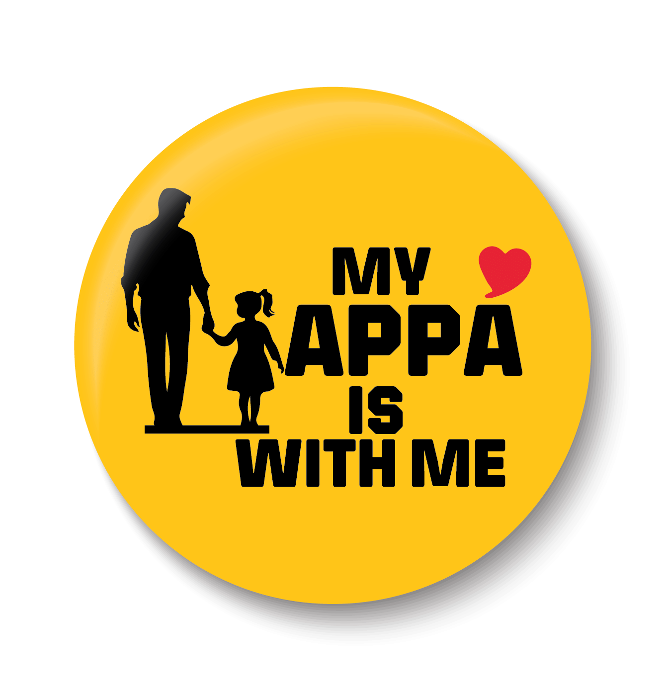     			PEACOCKRIDE Love Father & Daughter I Relationship I Fathers Day I Pin Badges (Multicolor, Plastic, 44mm)