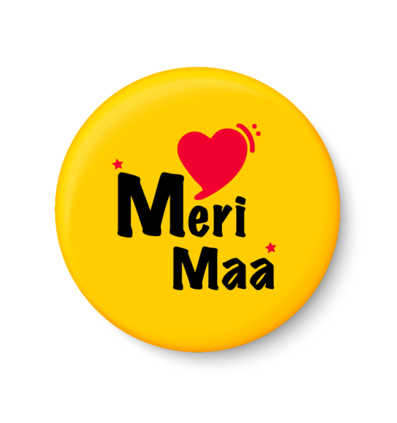     			PEACOCKRIDE Love MERI MAA I Mothers Day Gift Pin Badge (Multicolor, Plastic, 44mm)