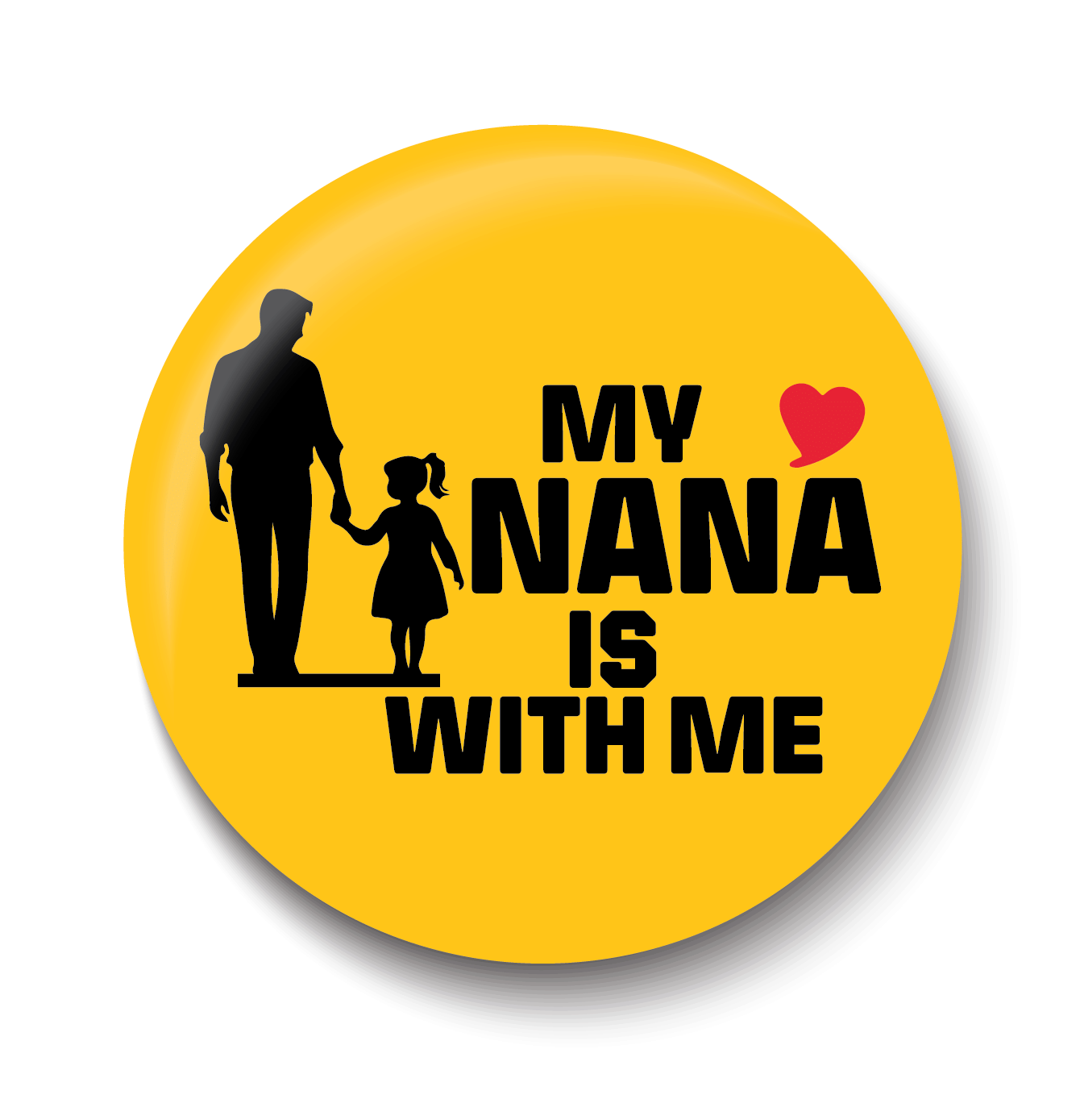    			PEACOCKRIDE Love My Dad is with me I Fathers Day I Pin Badges (Multicolor, Plastic, 44mm)