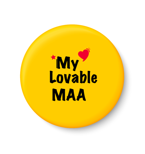     			PEACOCKRIDE Love My Lovable MAA I Mothers Day Gift Pin Badge (Multicolor, Plastic, 44mm)
