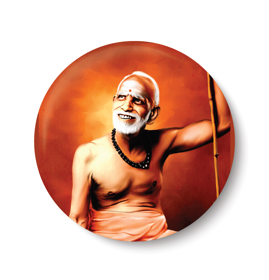     			PEACOCKRIDE Maha Periyava - Sri Kanchi Paramacharya I Chandrashekarendra Saraswati I Sage of Kanchi I Pin Badge (Multicolor, Plastic, 44mm)