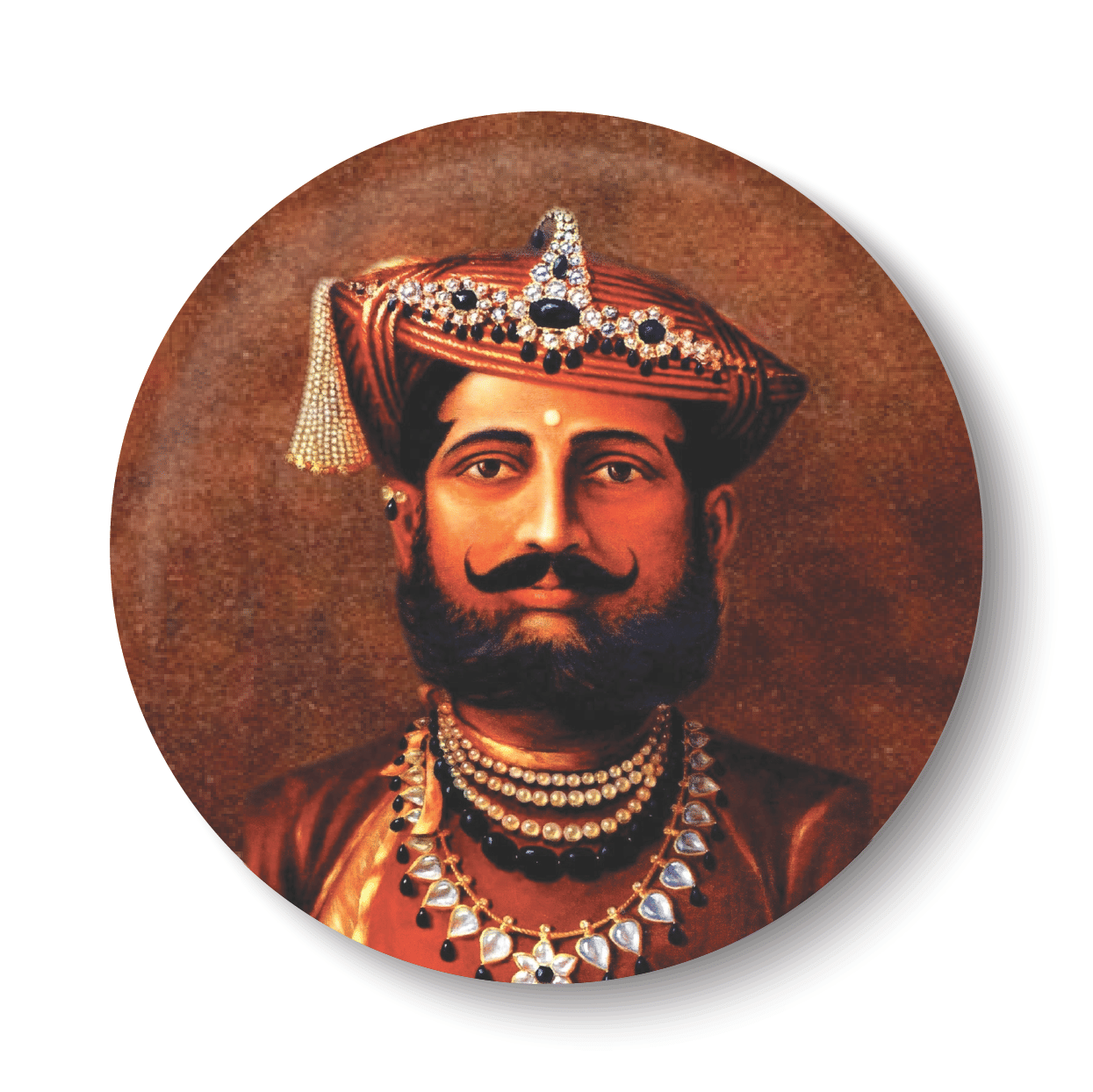     			PEACOCKRIDE Maharaja Yashwant Rao Holkar I Maratha I Indore I Pin Badge (Multicolor, Plastic, 44mm)