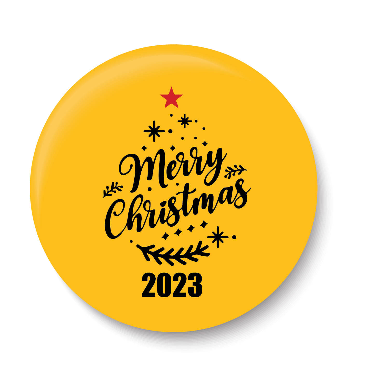     			PEACOCKRIDE Merry Christmas 2023 I Christmas I Jesus Christ I Pin Badge (Multicolor, Plastic, 44mm)