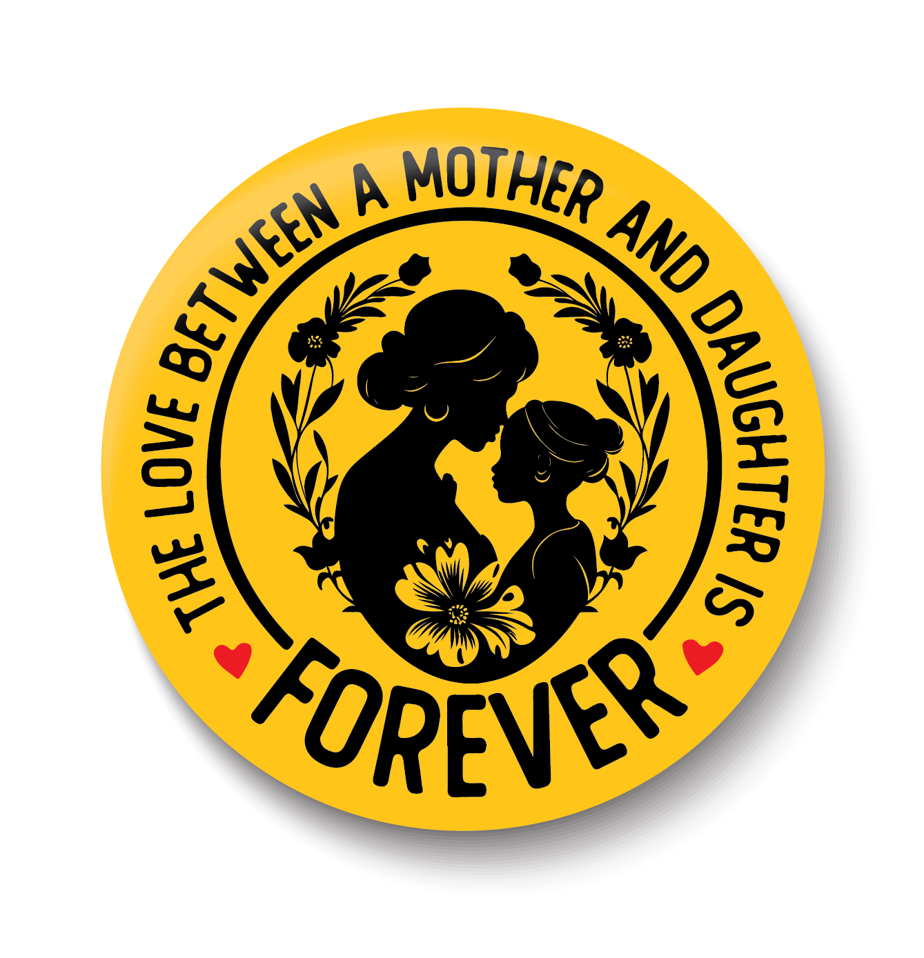     			PEACOCKRIDE Mother & Daughter I Love Forever I Relationship I Mothers Day I Pin Badge (Multicolor, Plastic, 44mm)