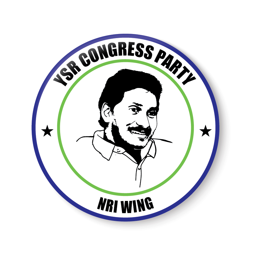     			PEACOCKRIDE NRI Wing I Jagan Mohan Reddy I YSR Congress I Pin Badge (Multicolor, Plastic, 44mm)