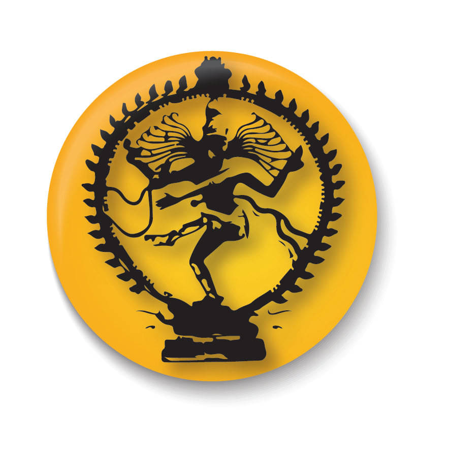     			PEACOCKRIDE Natarajar I Bharatanatyam Dance I The King of Dance I Pin Badge (Multicolor, Plastic, 44mm)