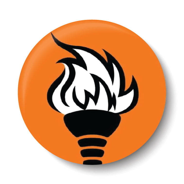     			PEACOCKRIDE Shiv Sena (Uddhav Balasaheb Thackeray) I SHS (UBT) I Maharashtra I Pin Badge (Multicolor, Plastic, 44mm)