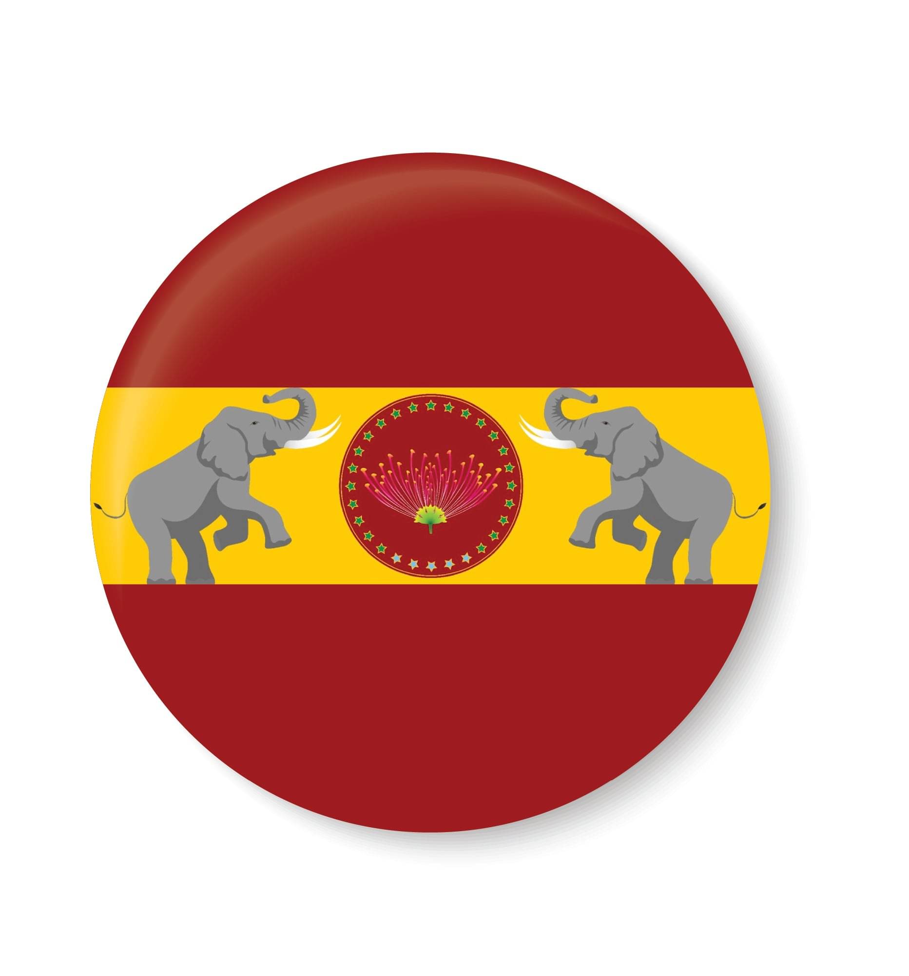     			PEACOCKRIDE Thanga Thalapathy Vijay I Tamilaga Vettri Kazhagam I TVK I TVK Flag I Pin Badge (Multicolor, Plastic, 44mm)