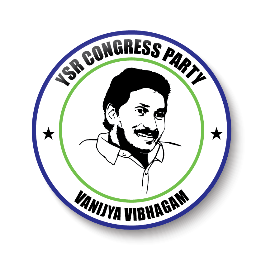     			PEACOCKRIDE Vanijya Vibhagam I Jagan Mohan Reddy I YSR Congress I Pin Badge (Multicolor, Plastic, 44mm)