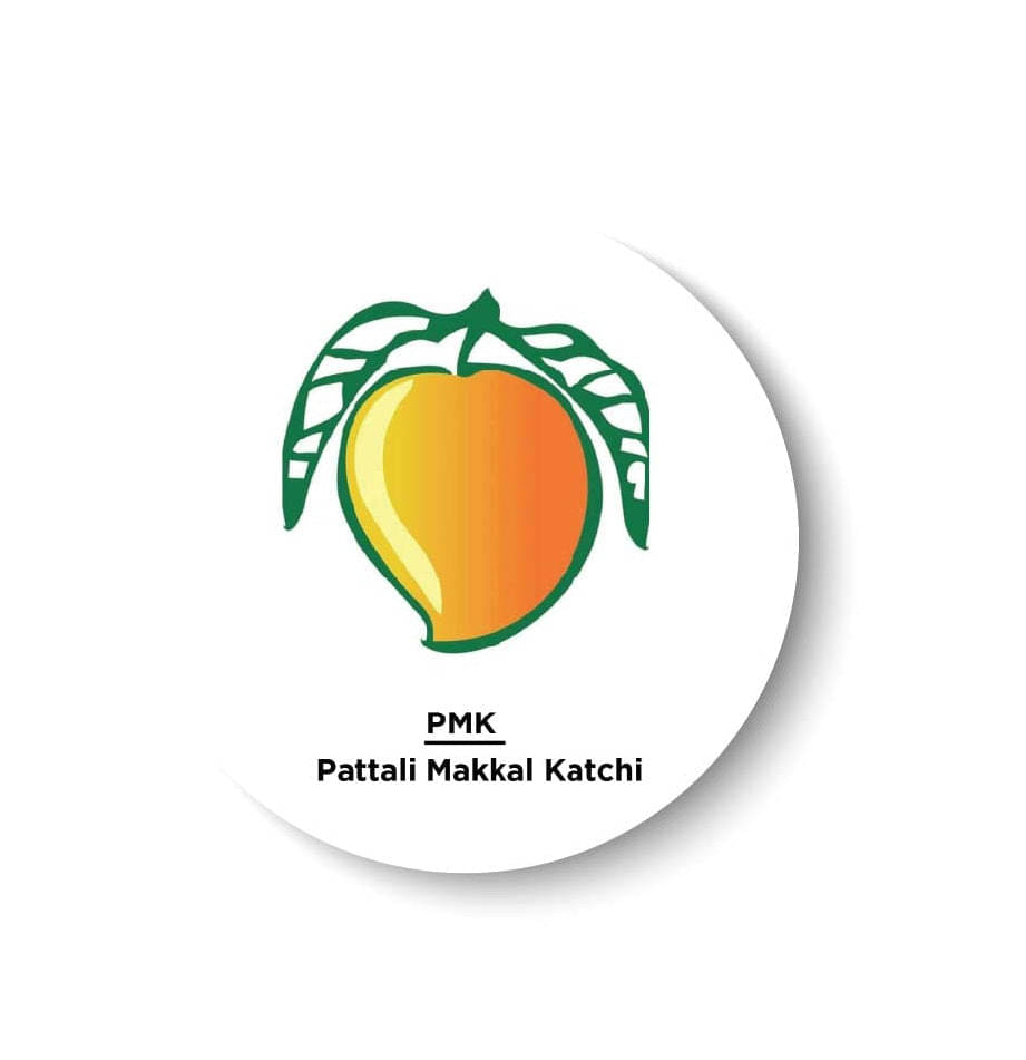     			PEACOCKRIDE Vote for your Party I Pattali Makkal Katchi Party Symbol Pin Badge (Multicolor, Plastic, 44mm)