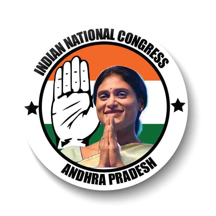     			PEACOCKRIDE Y. S. Sharmila I Indian National Congress I INC I Andhra Pradesh I Pin Badge (Multicolor, Plastic, 44mm)
