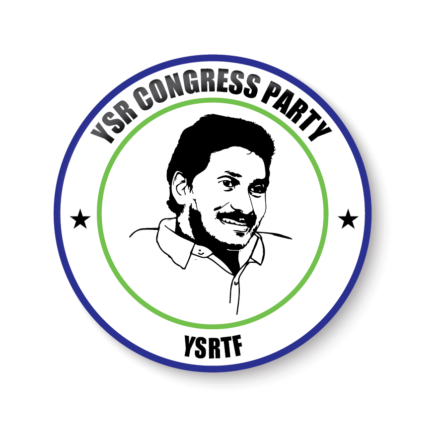     			PEACOCKRIDE YSRTF I Jagan Mohan Reddy I YSR Congress I Pin Badge (Multicolor, Plastic, 44mm)