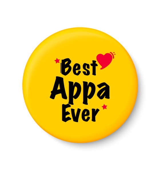     			PEACOCKRIDE best-appa-ever-i-best-dad-i-fathers-day-gift-i-my-dad-i-Pin Badge (Multicolor, Plastic, 44mm)