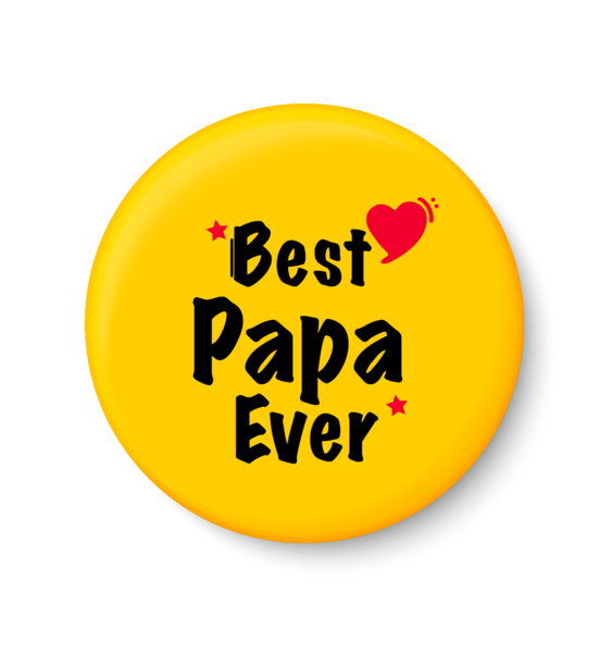     			PEACOCKRIDE best-papa-ever-i-best-dad-i-fathers-day-gift-i-my-dad-i-Pin Badge (Multicolor, Plastic, 44mm)