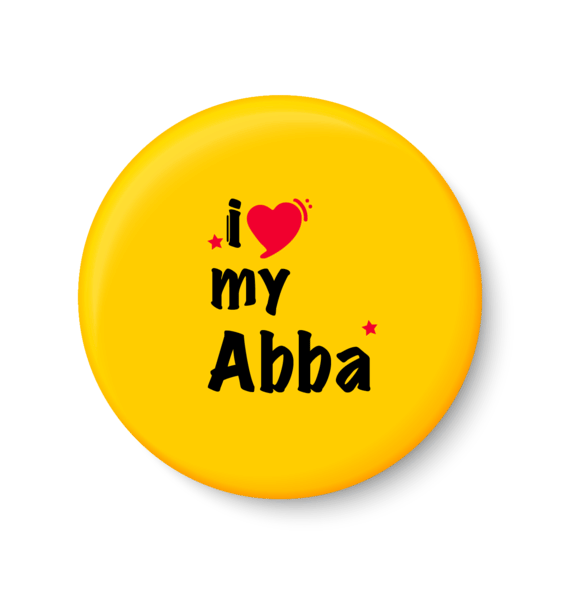     			PEACOCKRIDE i-love-my-abba-i-fathers-day-gift-i-my-dad-i-Pin Badge (Multicolor, Plastic, 44mm)