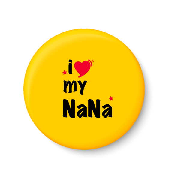     			PEACOCKRIDE i-love-my-nana-i-fathers-day-gift-i-my-dad-i-Pin Badge (Multicolor, Plastic, 44mm)