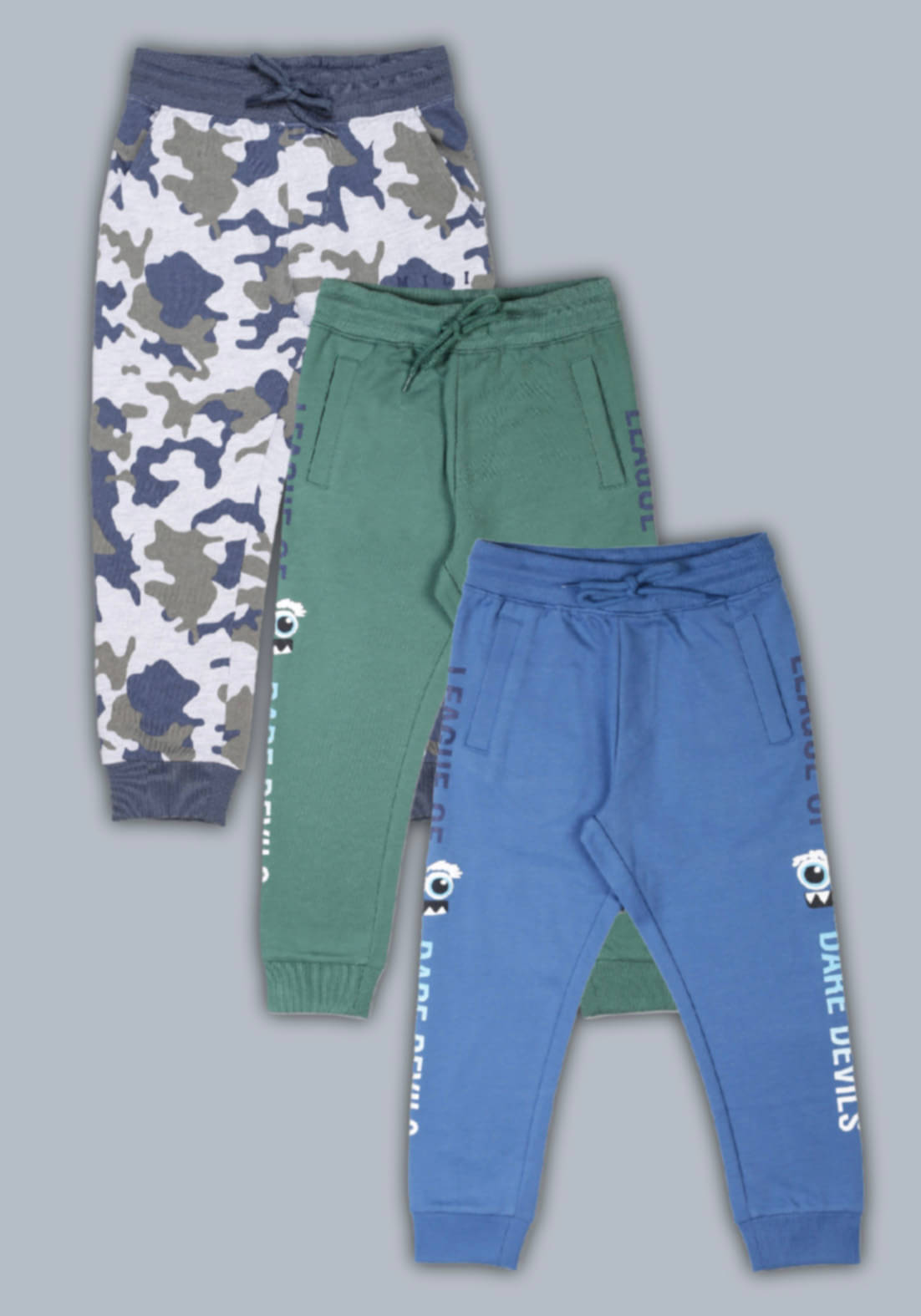     			PLUM TREE Pack of 3 Boys Cotton Trackpant ( Multi Color )