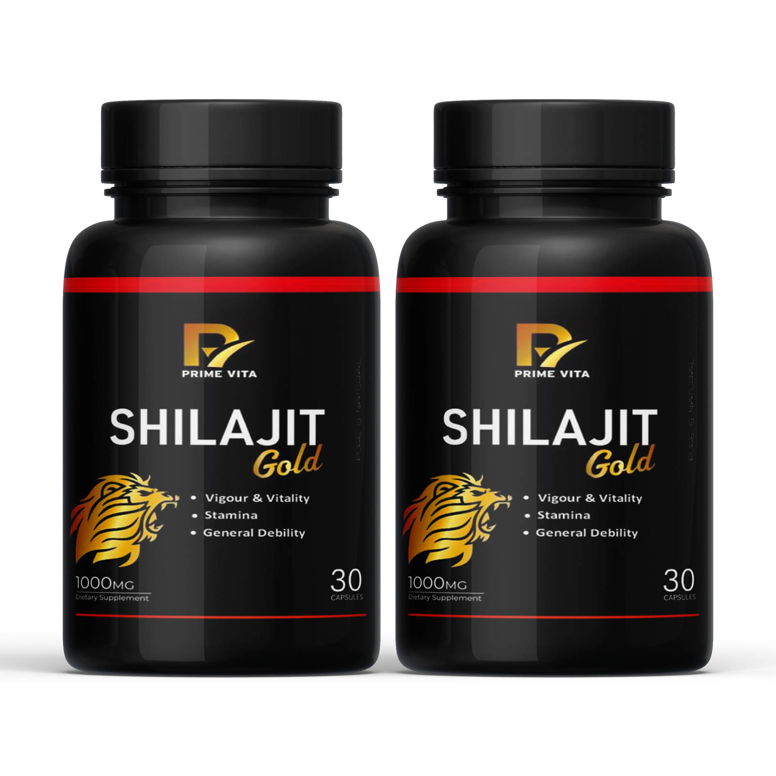     			PRIMEVITA SHILAJIT GOLD 1000mg (60 Veg Caps) | Pure Ayurvedic Stamina & Vitality Booster for Men | Superior Absorption, Energy, Strength, Endurance & Immunity Support