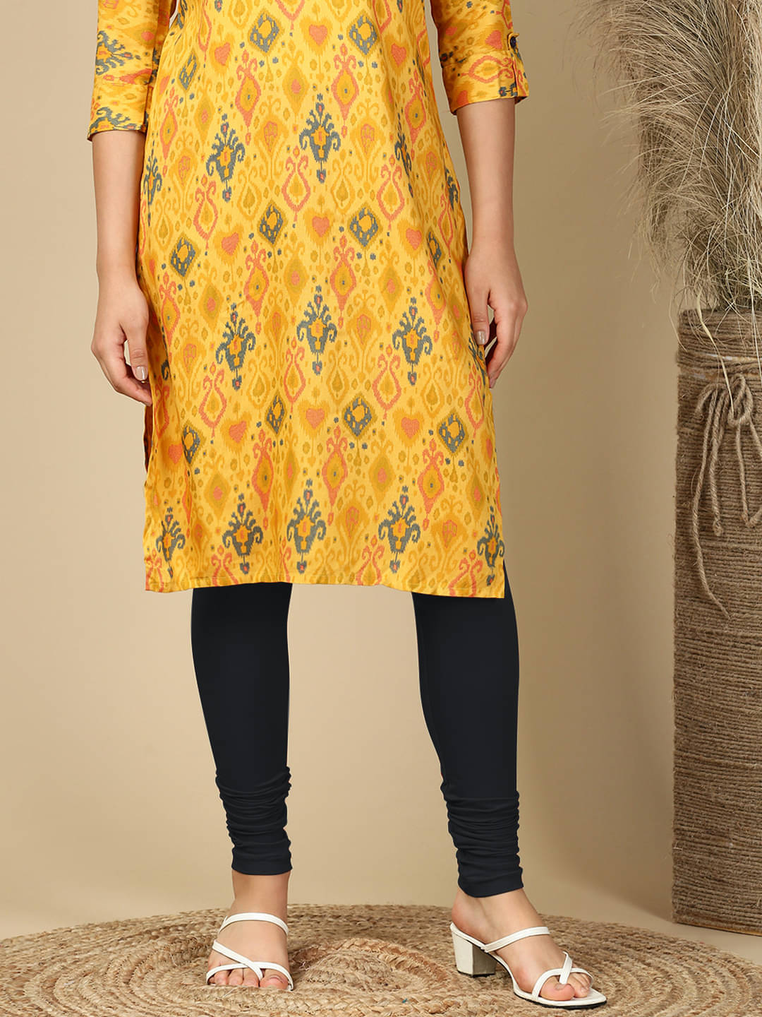     			PYNK Pack of 1 Cotton Women Churidars ( Grey )