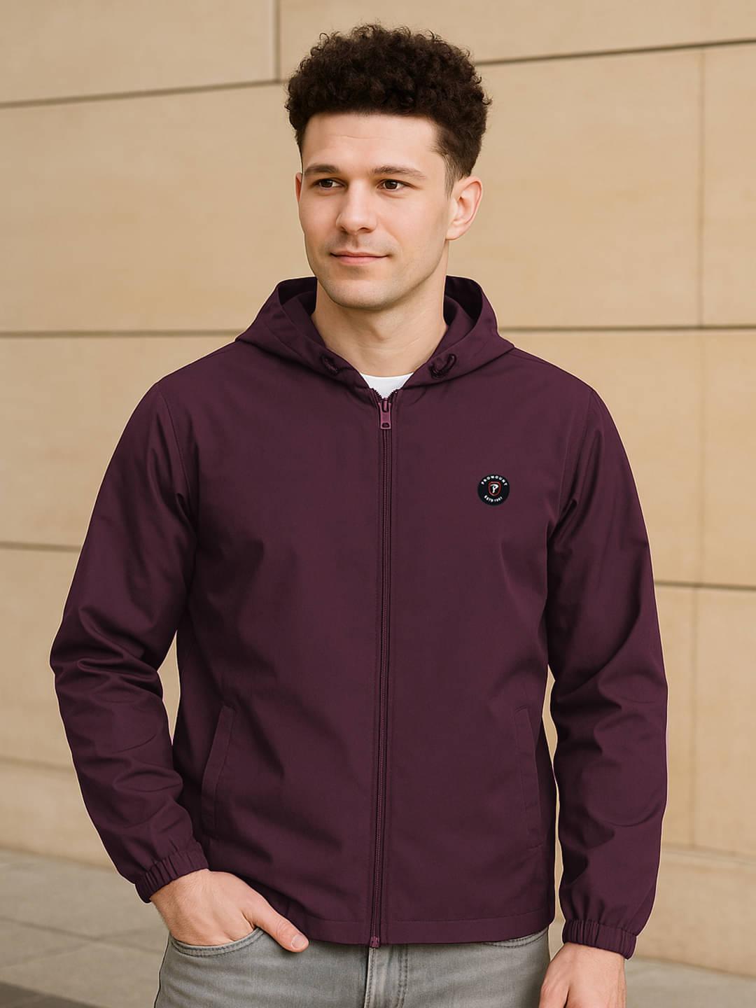 Promount Polyester Men's Casual Jacket - Maroon ( Pack of 1 ) Promount Polyester Men's Casual Jacket - Maroon ( Pack of 1 )