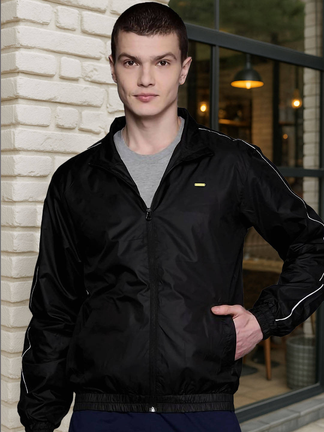    			Promount Polyester Men's Casual Jacket - Black ( Pack of 1 )