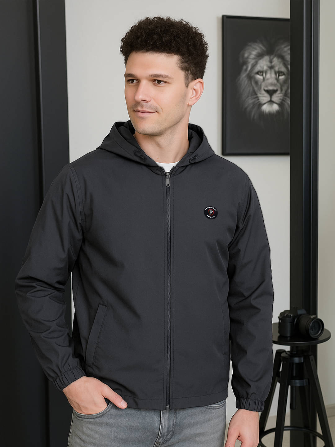 Promount Polyester Men's Casual Jacket - Dark Grey ( Pack of 1 ) Promount Polyester Men's Casual Jacket - Dark Grey ( Pack of 1 )