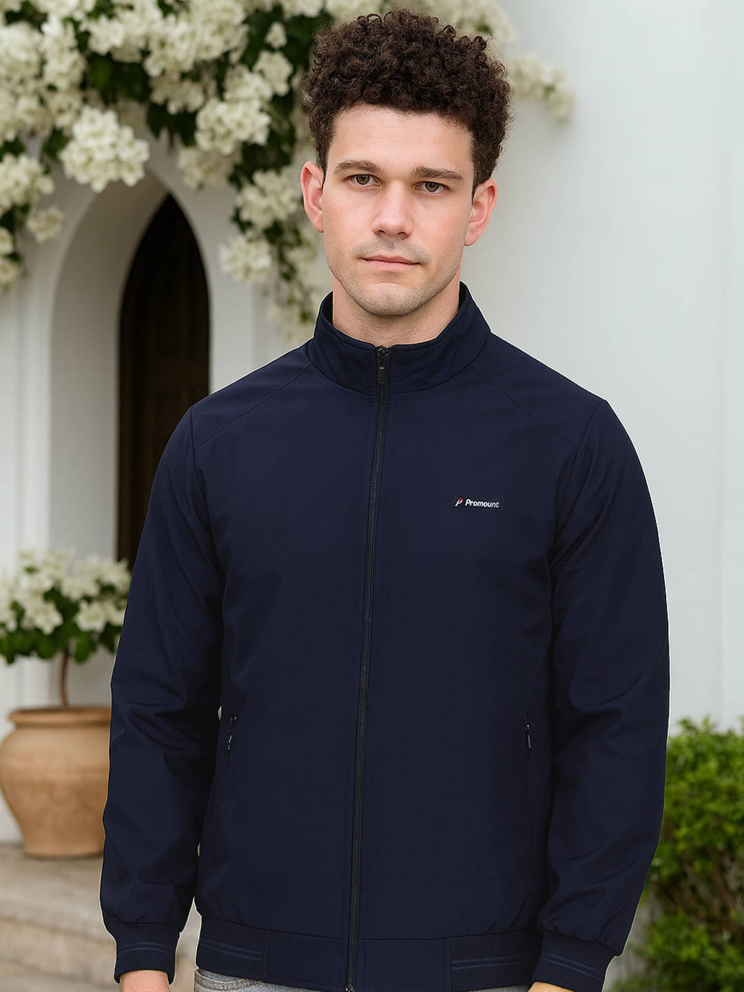 Promount Polyester Men's Casual Jacket - Navy ( Pack of 1 )     			Promount Polyester Men's Casual Jacket - Navy ( Pack of 1 )
