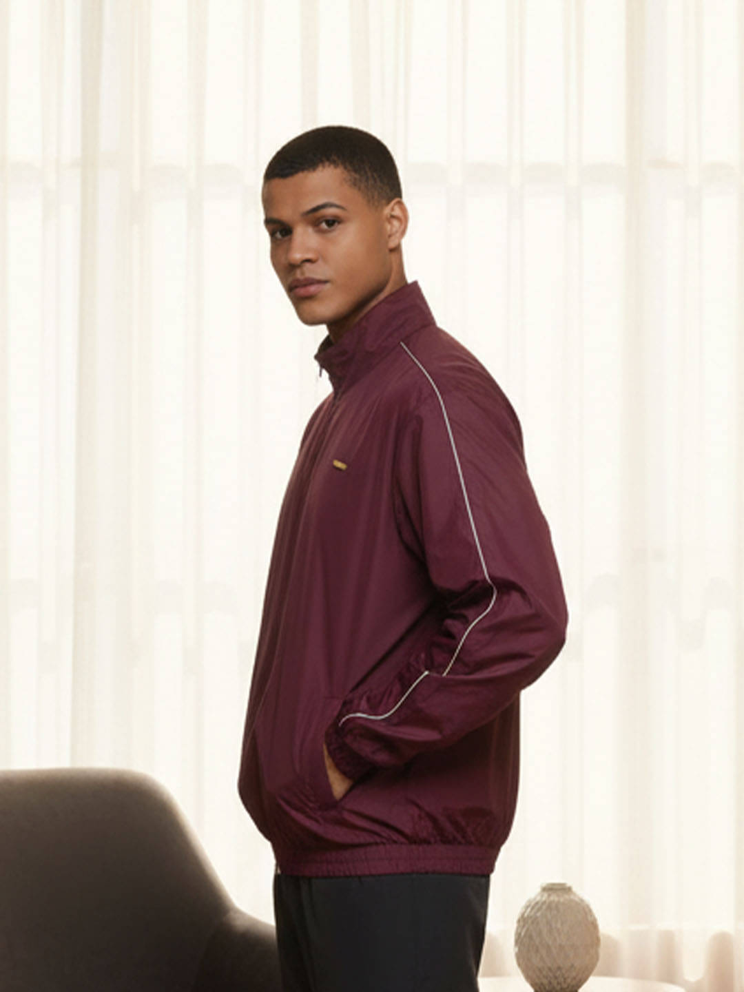 Promount Polyester Men's Casual Jacket - Maroon ( Pack of 1 ) Promount Polyester Men's Casual Jacket - Maroon ( Pack of 1 )