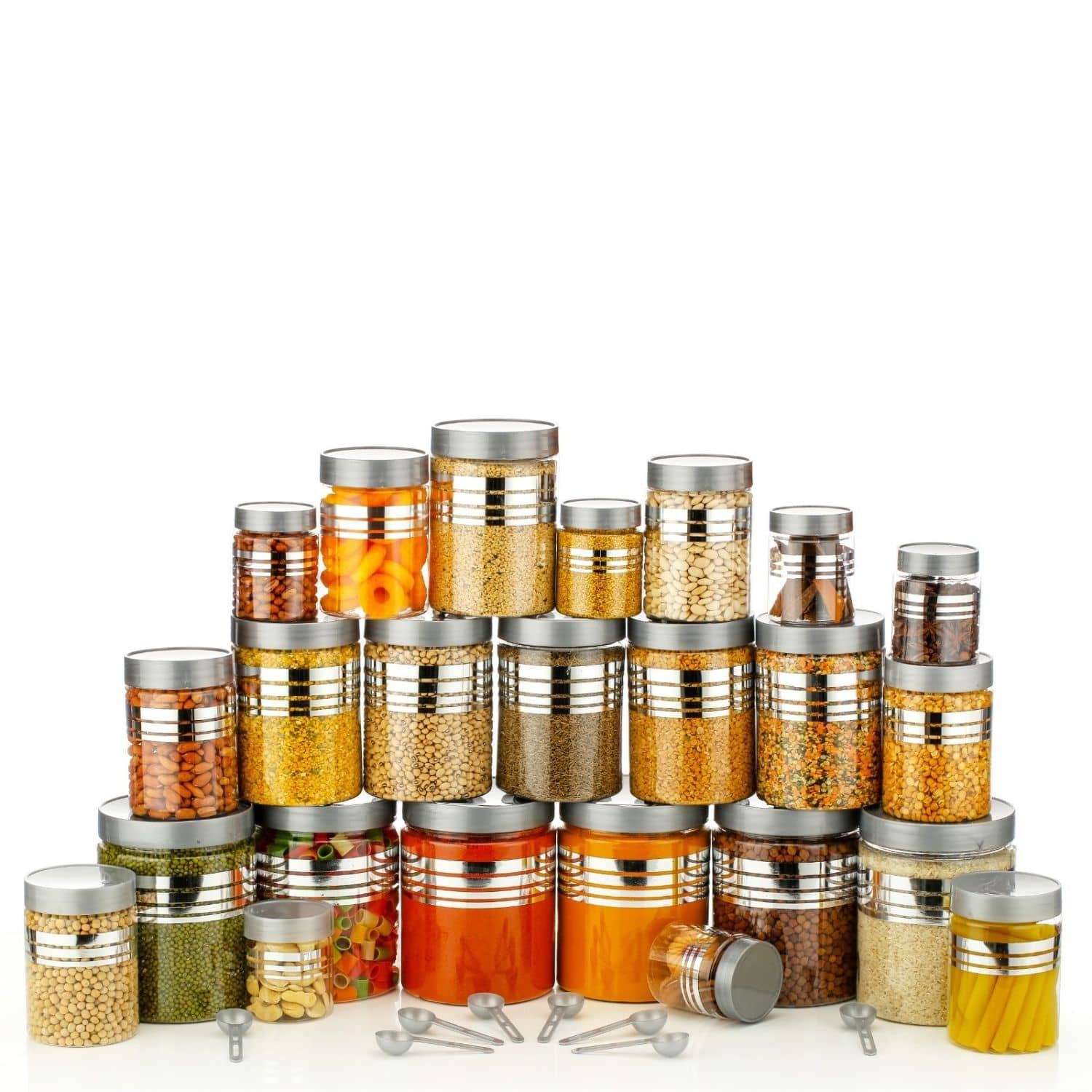 Milton Hexa plastic Pet Storage Jar and Container, Set of 18 (6