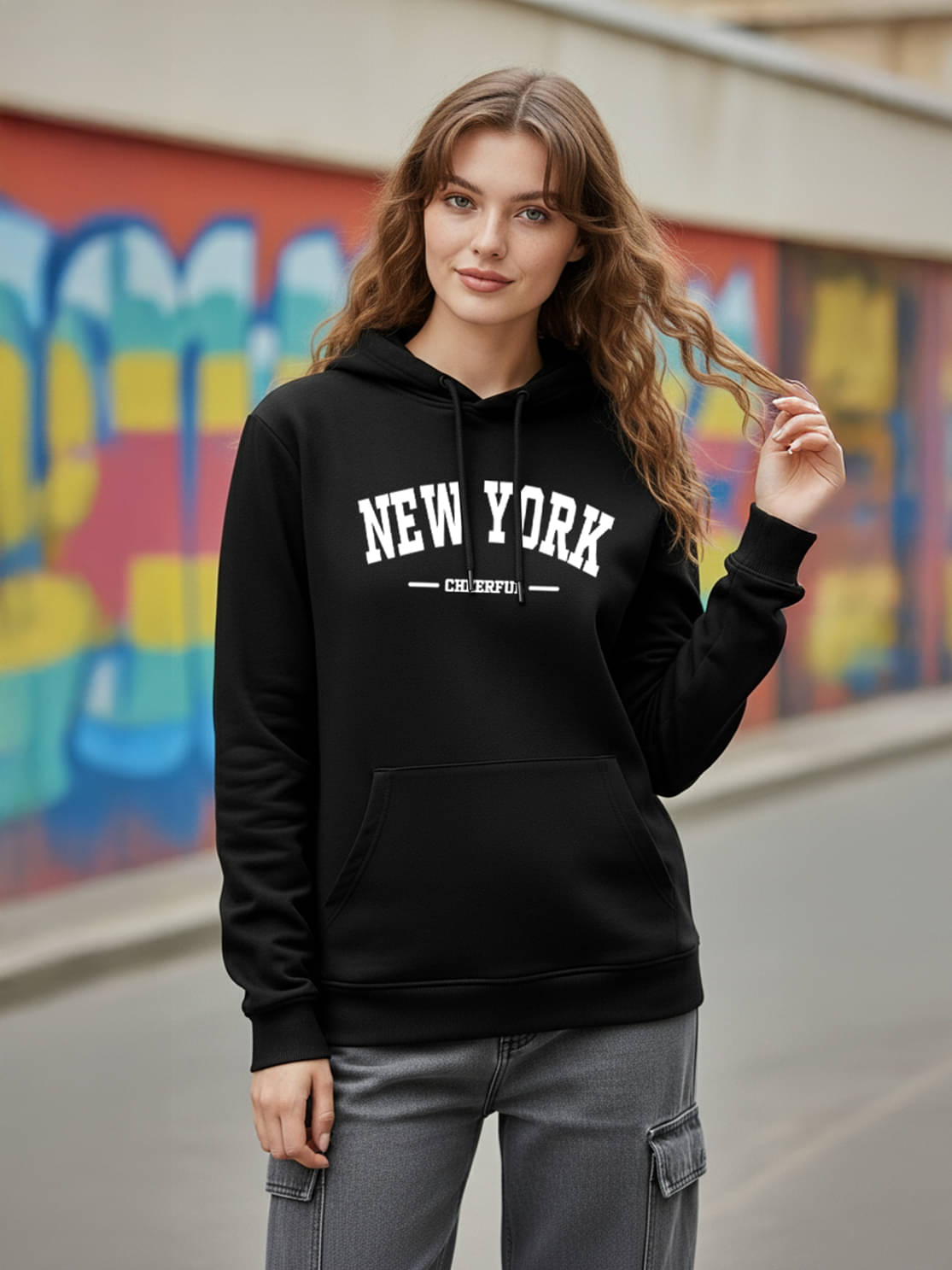 SCOTT FINCHER Women Fleece Hooded Sweatshirt For Light Winters ( Black ) SCOTT FINCHER Women Fleece Hooded Sweatshirt For Light Winters ( Black )