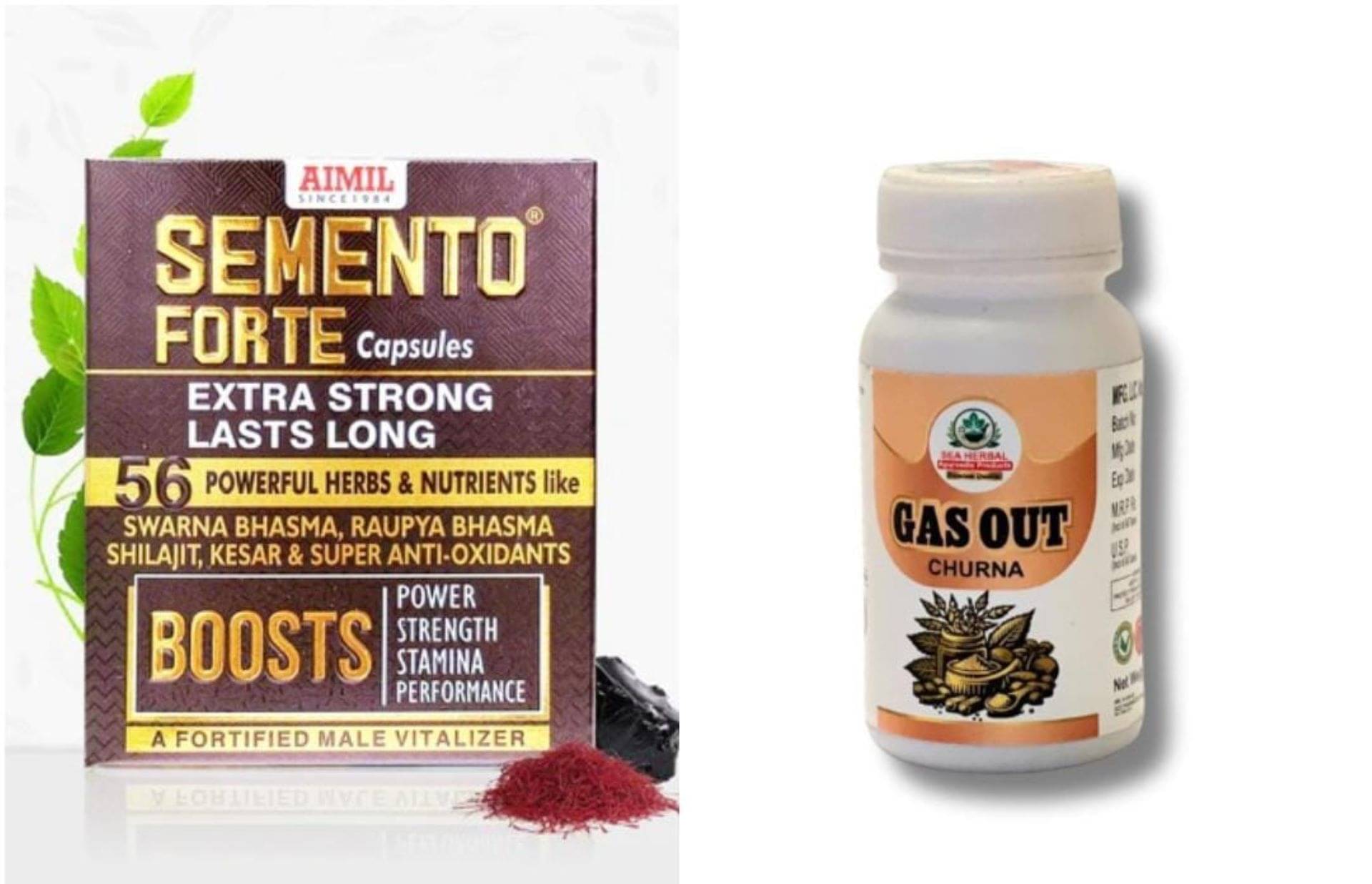 SEMENTO FORTE CAPSULE ( 30 CAPSULES ) + GAS OUT CHURNA     			SEMENTO FORTE CAPSULE ( 30 CAPSULES ) + GAS OUT CHURNA