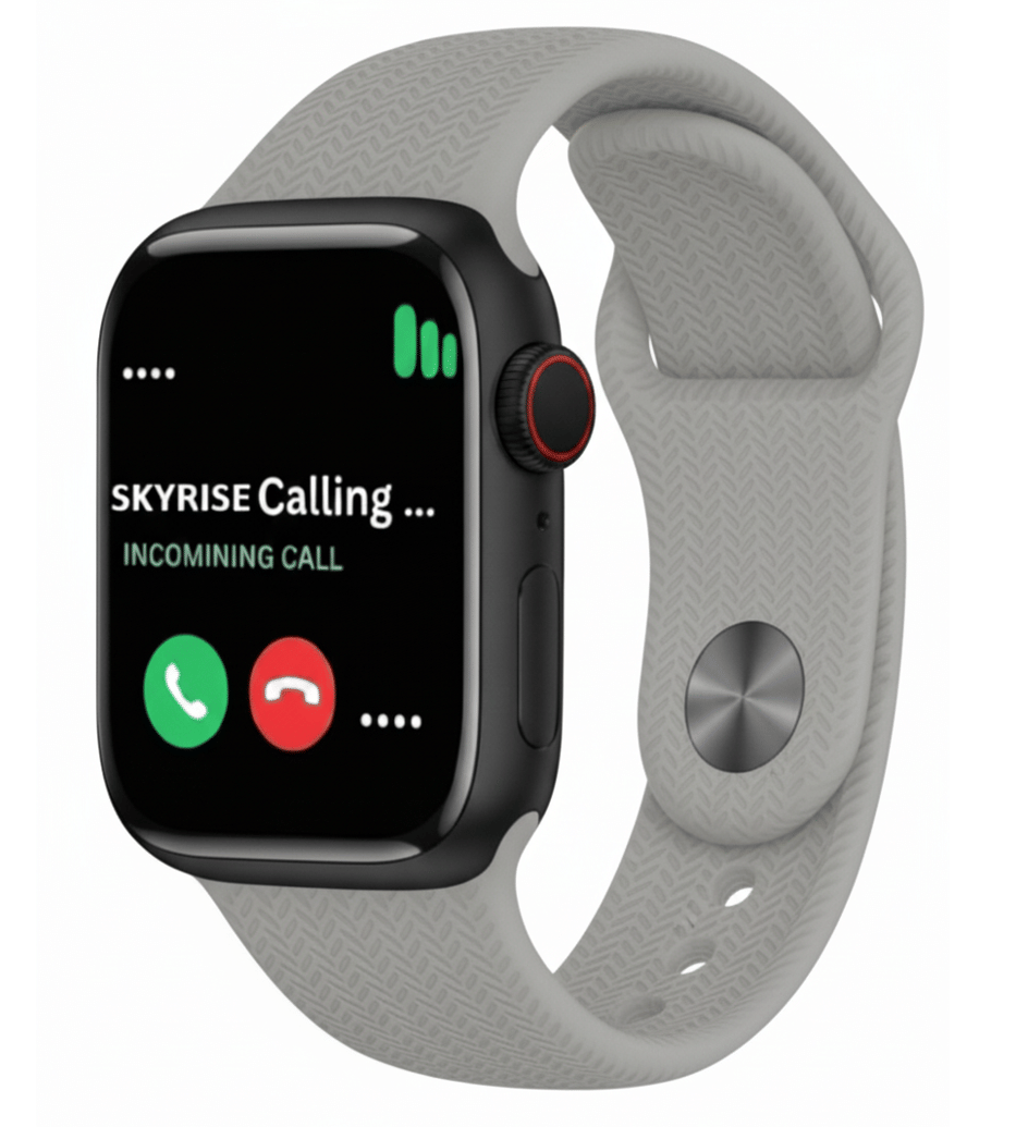 SKYRISE Limited Edition Smartwatch | Heart Rate | Steps | Wireless Charging Smartwatch (Grey Strap, 2.09 Inch Big Sunlight Proof Display) SKYRISE Limited Edition Smartwatch | Heart Rate | Steps | Wireless Charging Smartwatch (Grey Strap, 2.09 Inch Big Sunlight Proof Display)