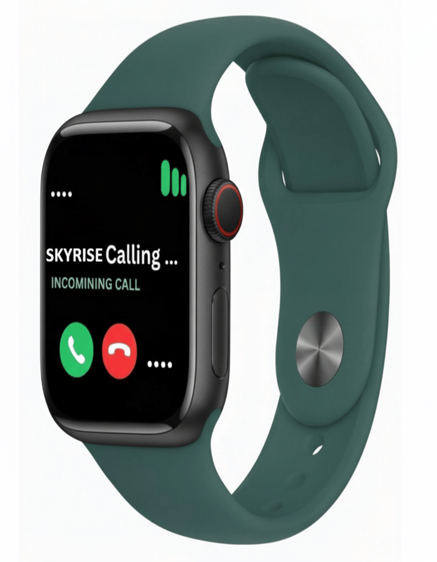 SKYRISE Limited Edition Smartwatch | Heart Rate | Steps | Wireless Charging Smartwatch (Green Strap, 2.09 Inch Big Sunlight Proof Display)     			SKYRISE Limited Edition Smartwatch | Heart Rate | Steps | Wireless Charging Smartwatch (Green Strap, 2.09 Inch Big Sunlight Proof Display)