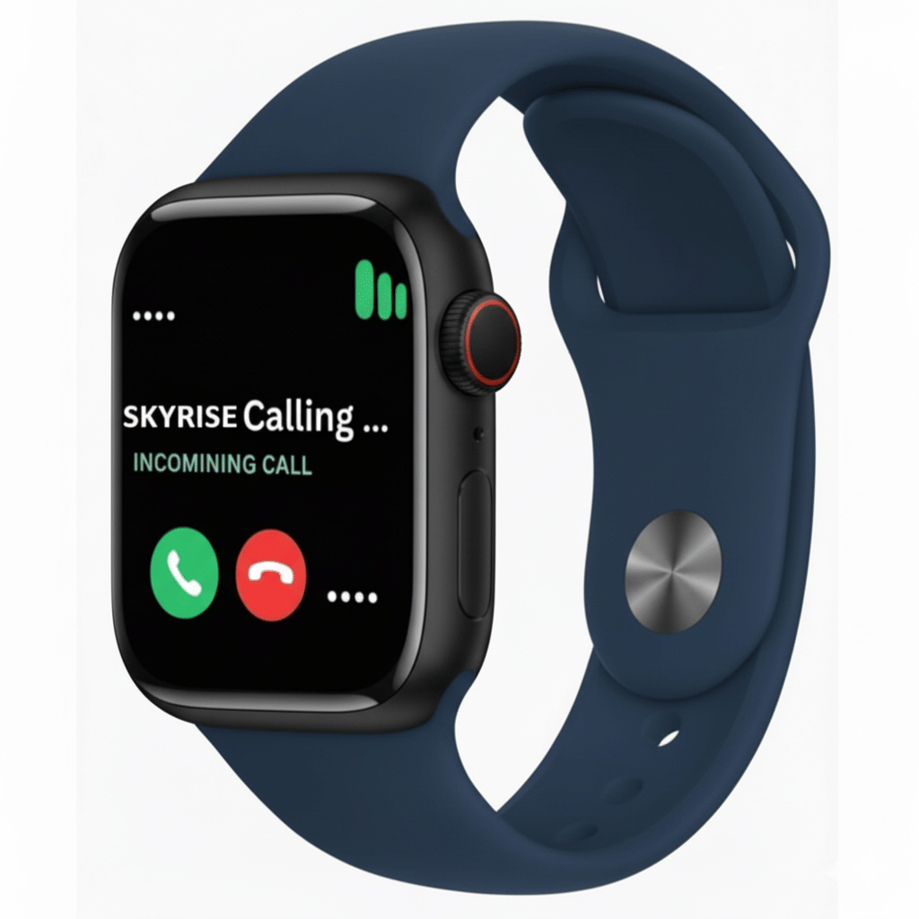 SKYRISE Limited Edition Smartwatch | Heart Rate | Steps | Wireless Charging Smartwatch (Navy Strap, 2.09 Inch Big Sunlight Proof Display)     			SKYRISE Limited Edition Smartwatch | Heart Rate | Steps | Wireless Charging Smartwatch (Navy Strap, 2.09 Inch Big Sunlight Proof Display)