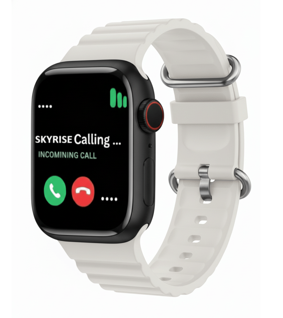 SKYRISE Limited Edition Smartwatch | Heart Rate | Steps | Wireless Charging Smartwatch (White Strap, 2.09 Inch Big Sunlight Proof Display) SKYRISE Limited Edition Smartwatch | Heart Rate | Steps | Wireless Charging Smartwatch (White Strap, 2.09 Inch Big Sunlight Proof Display)