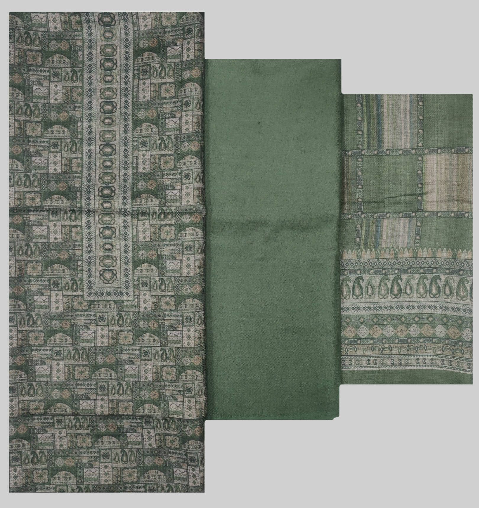     			Soul Essence Women Woollen Unstitched Dress Material ( Green )