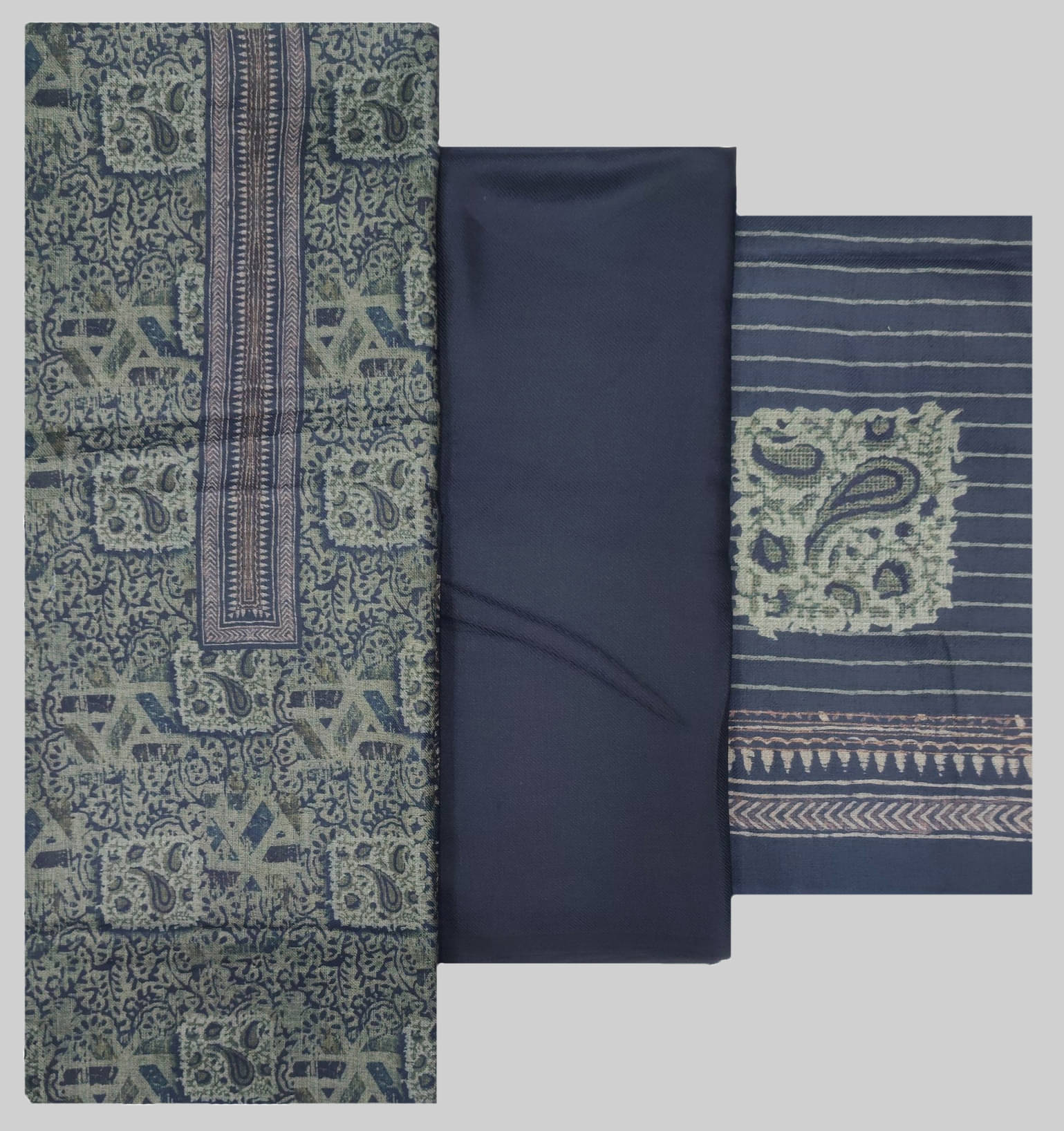 Soul Essence Women Woollen Unstitched Dress Material ( Navy Blue ) Soul Essence Women Woollen Unstitched Dress Material ( Navy Blue )