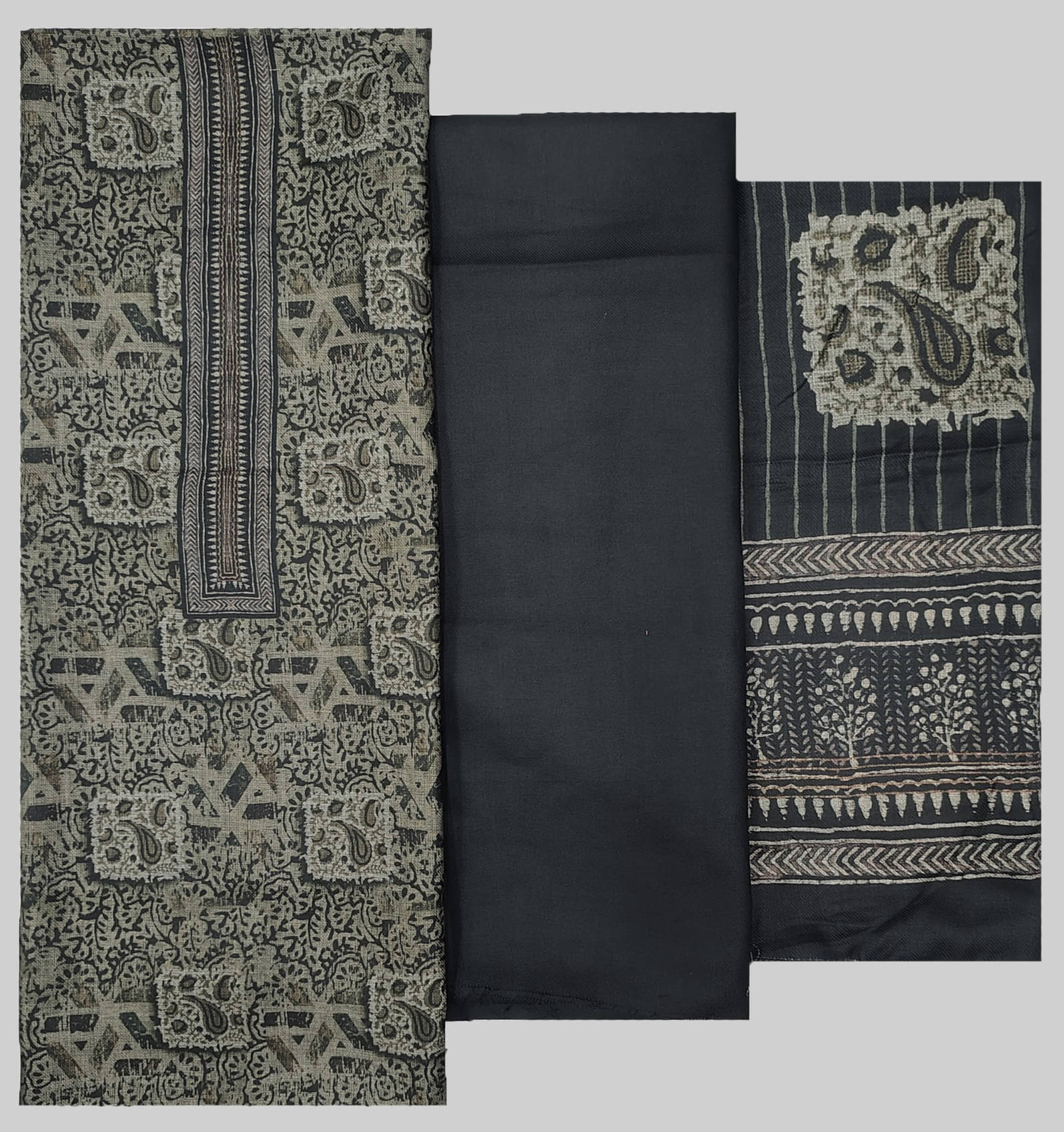     			Soul Essence Women Woollen Unstitched Dress Material ( Black )